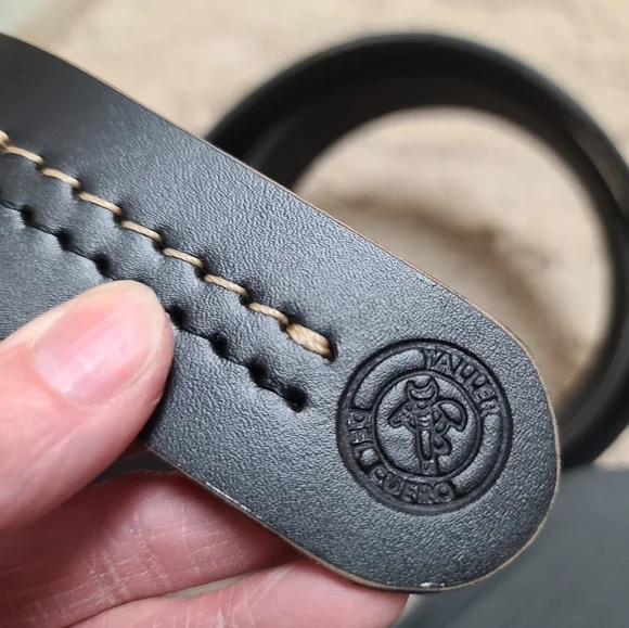 Taller Del CuerpMen's Black Leather Belt Size 40 - Picture 2 of 8